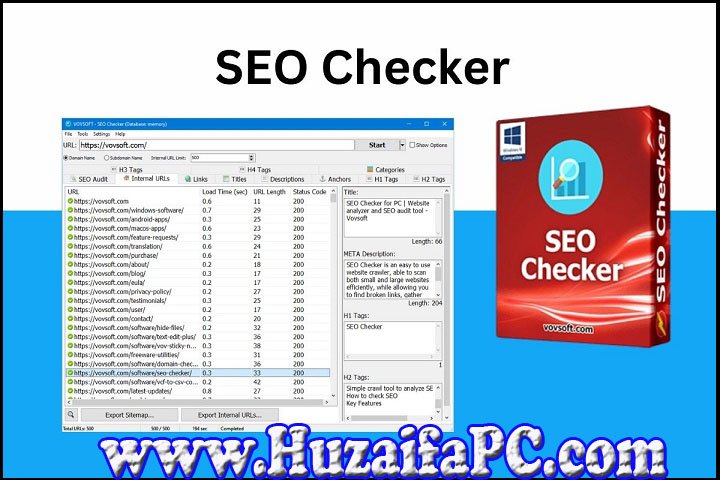 VovSoft SEO Checker 7.1.0 PC Software with Patch 