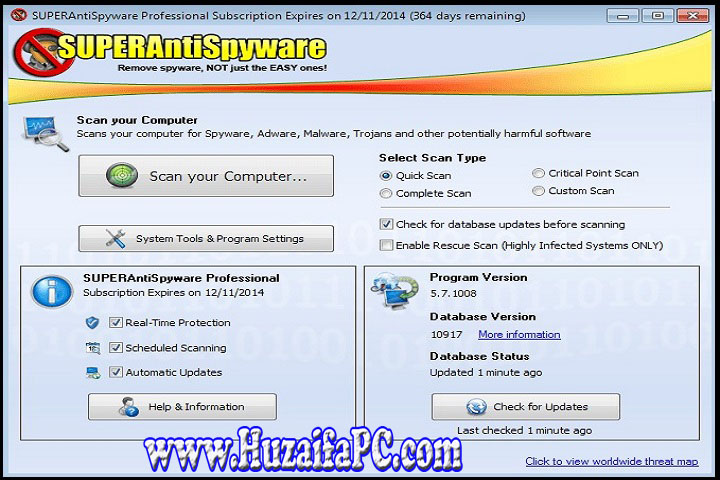 SUPERAntiSpyware Professional X 10.0.1252 PC Software with Keygen