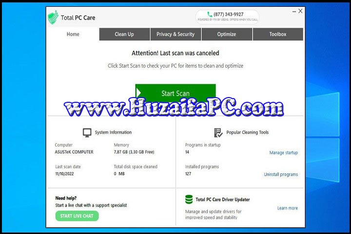 Total PC Care 7.5.0.0 Multilingual PC Software with Crack