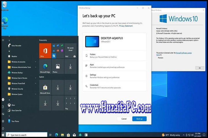 Windows 10 Pro incl Office 2021 NOV 2022 PC Software with Patch 