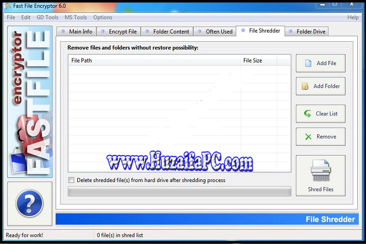 Fast File Encryptor Version 13.5 - Installation Interface and Setup Guide for Windows