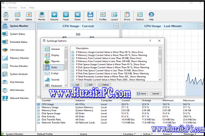 SysGauge Version 11.8.12 - New Software Free Interface